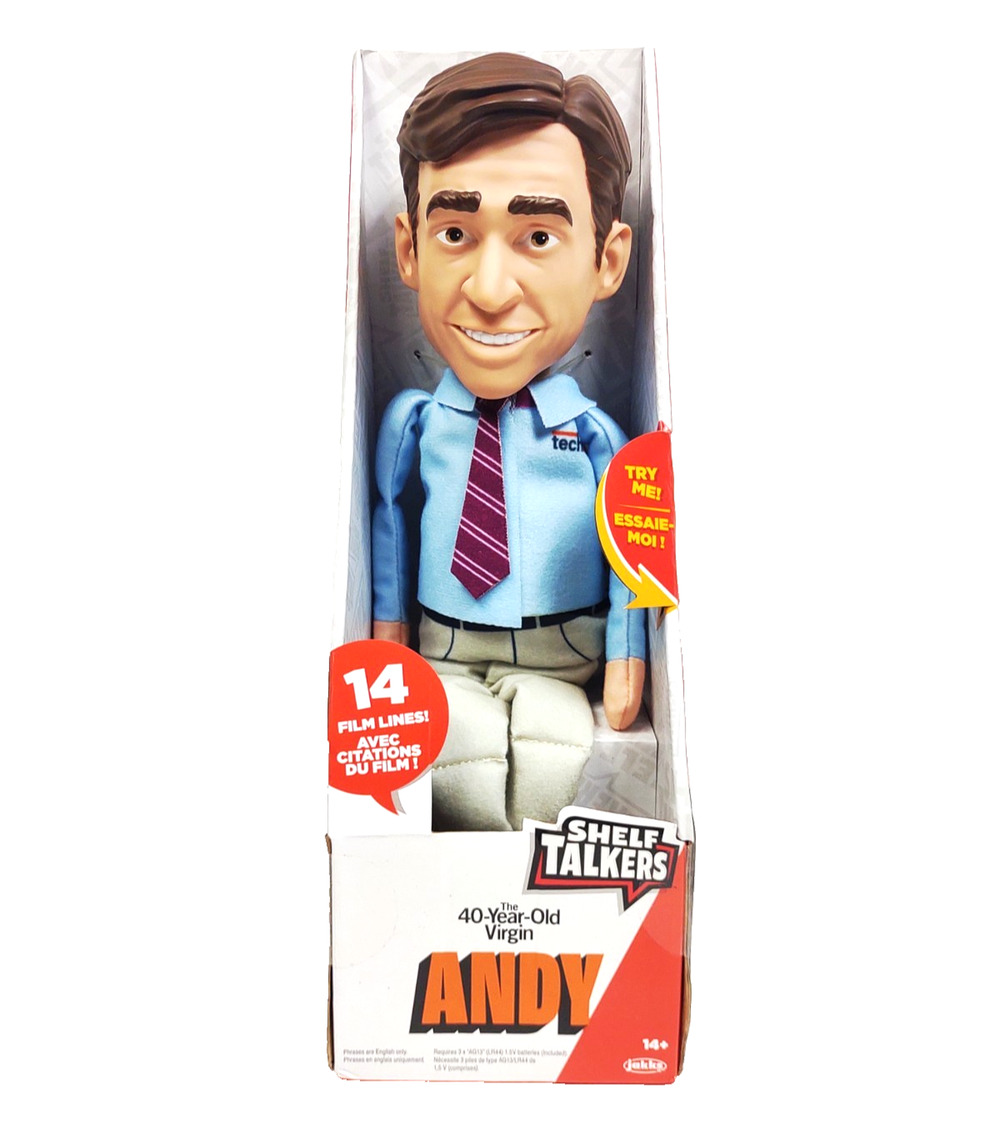 Andy Stitzer Shelf Talkers Talking Plush Pull String 12" The 40 Year Old Virgin